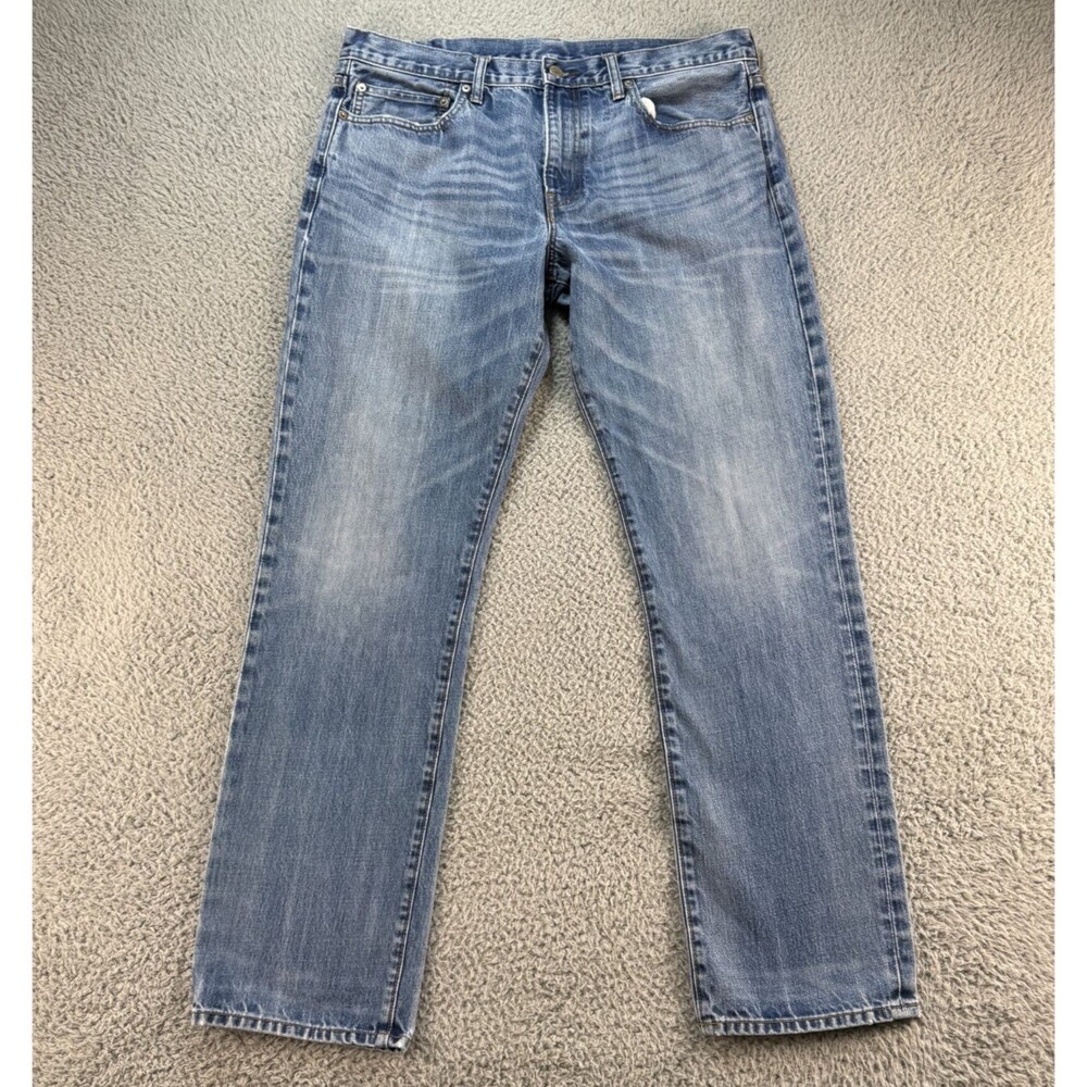 J Crew Kaihara Japanese Denim Jeans Mens 36x31 (Tag 36x32) Blue 770 Straight Fit